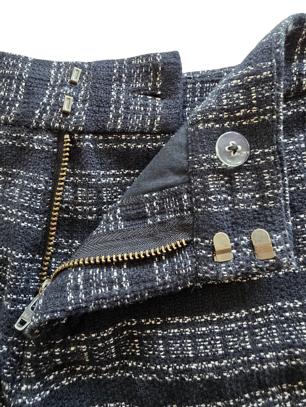 Joie Black And White Caviar Cotton Linen Tweed Shorts Size 4 - Picture 5 of 11